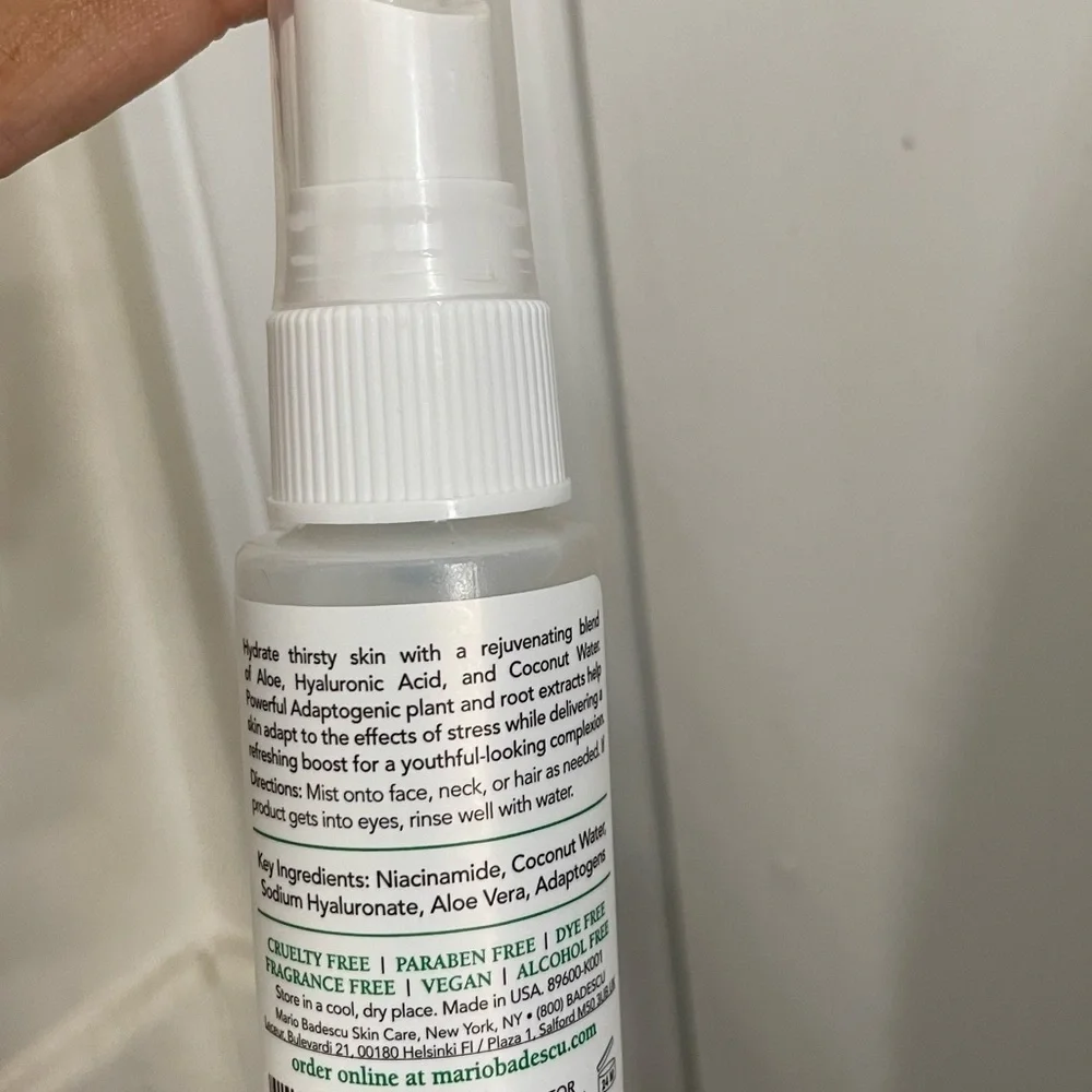 MARIO BADESCU FACIAL TRAVEL MINI SPRAY ALOE COCONUT WATER !!